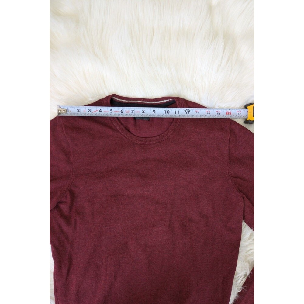Buffalo David Bitton Burgundy Sweater Men’s Large Crewneck Pullover - Picture 6 of 9